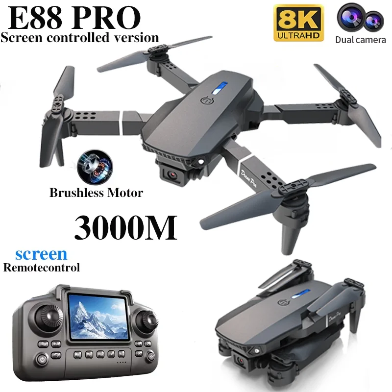 Professional E88 PRO Drone wit - огляд і ціна Drone Ae Rc
