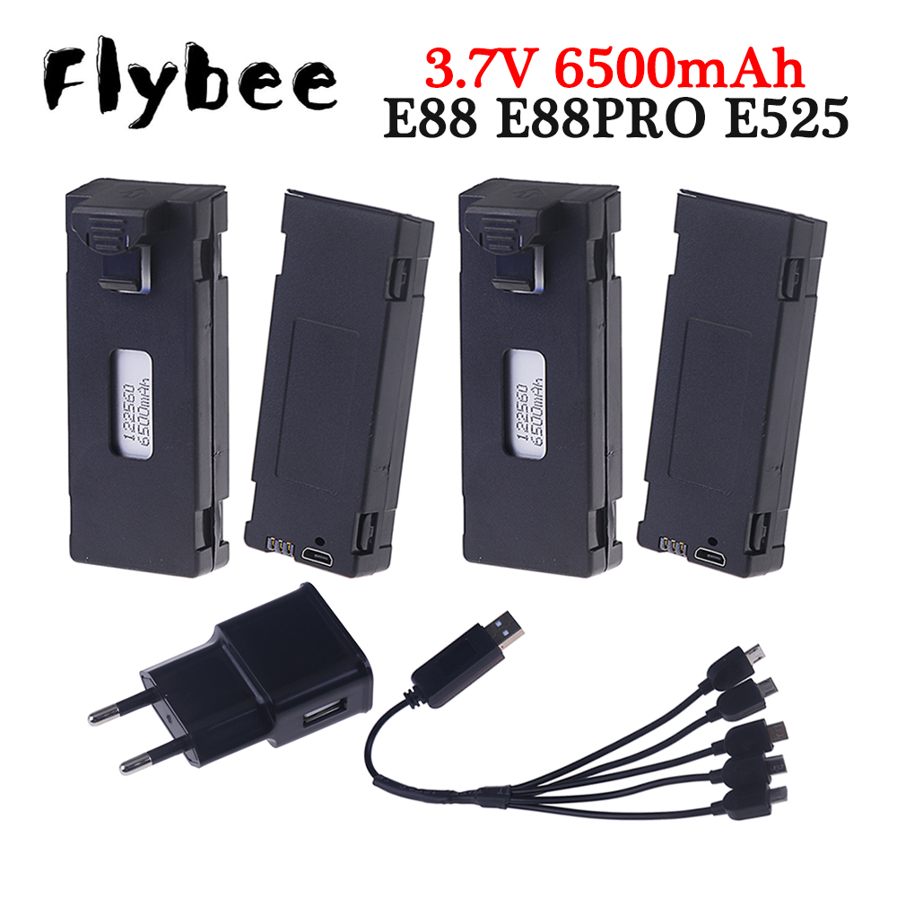 Rechargeable 3.7V 6500mAh Batt - огляд і ціна Drone E88 Rc Quadcopter